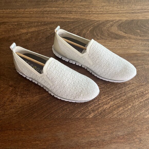 NEW Cole Haan Zero Grand Ivory Metallic Slip On Sneakers in Size 8.5. - Picture 1 of 5